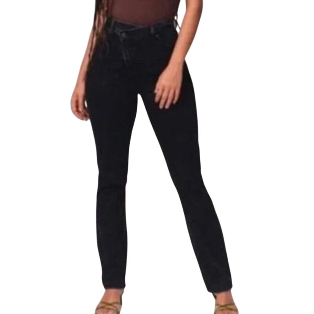 NWT Abercrombie & Fitch The 90's Slim Straight Ultra High Rise Crossover Jean